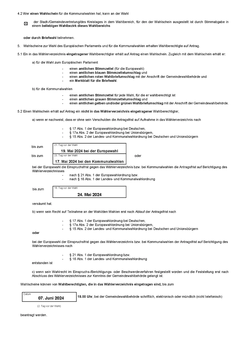 2024-04-24 Recht_auf_Einsichtnahme_Wählerverzeichnis_Seite_2&nbsp;&copy;&nbsp;Stadt Lübtheen