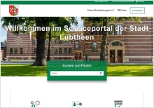 Ansicht Serviceportal Stadt Lübtheen
