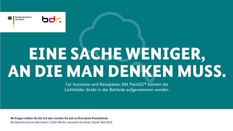 Flyer PointID - Eine Sache weniger an die man denken muss. Flyer PointID - Eine Sache weniger an die man denken muss. © Bundesdruckerei GmbH